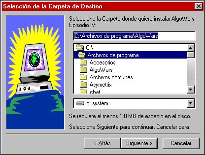 Pantalla de Instalación