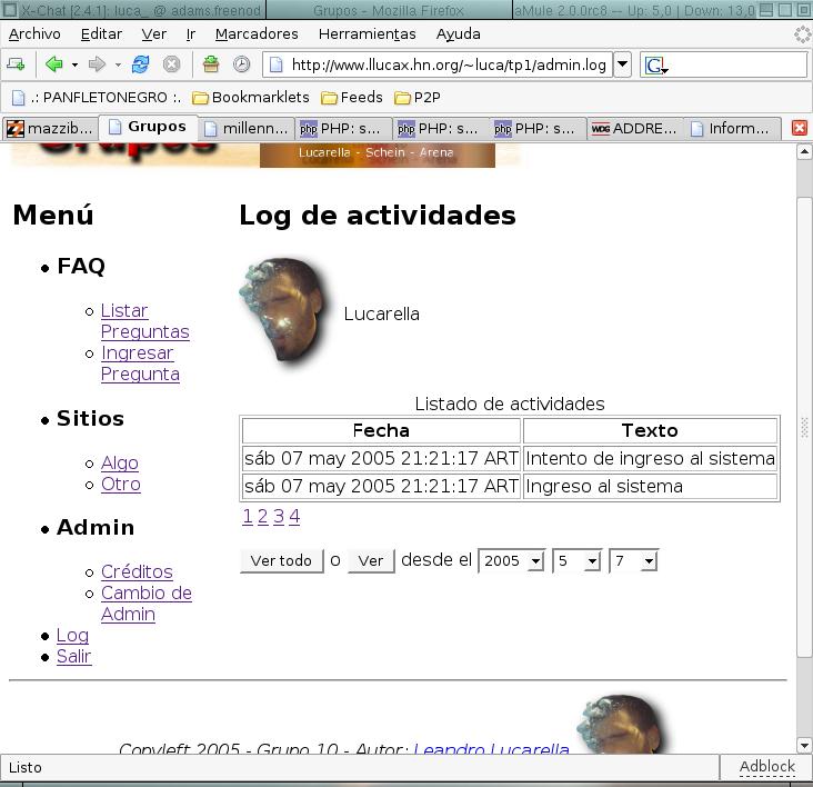 Captura de pantalla de admin.log.php